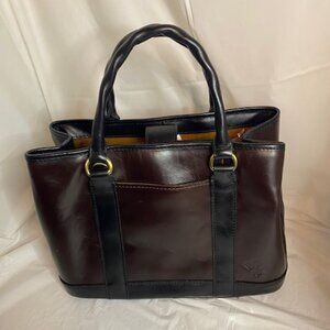 Patricia Nash NWT Yoeky Leather Top-Handle Vintage Colorblock Crossbody Bag